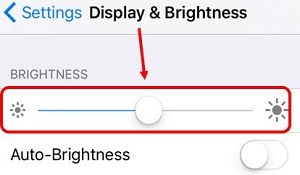 Apple iOS 9 Display and Brightness - Brightness Meter