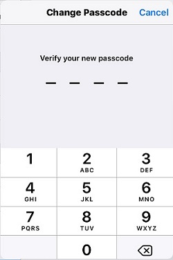 Change passcode, Verify your new passcode