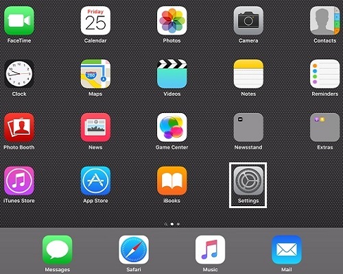 Apple iOS 9 Home screen - Settings