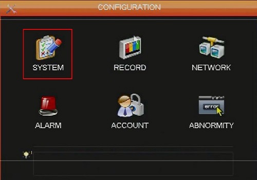 WinBook DVR Configuration Menu