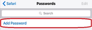 Passcode Input, Add Password