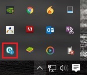 ESET icon in Windows 10 system tray