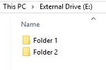 Windows 10, External Drive