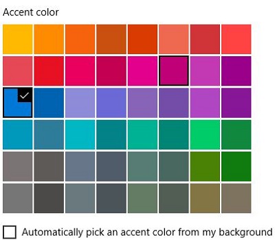 Choose a color, choose your accent color