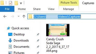 Windows 10 Captures Folder