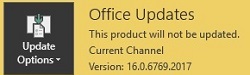 Office Updates Disabled
