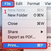 Mac OS X Notes, File Menu