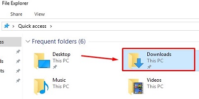 File Explorer, Downloads