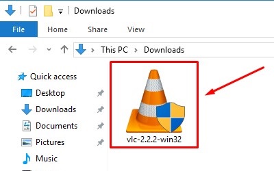 Downloads, Program to be installed
