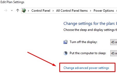 Windows 10 Edit Power Plan Settings