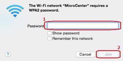 Mac OS X El Capitan Wireless Credentials, Enter Password
