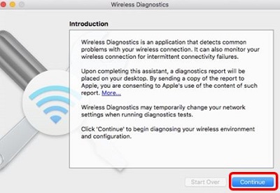 Wireless Diagnostics, Introduction, Continue