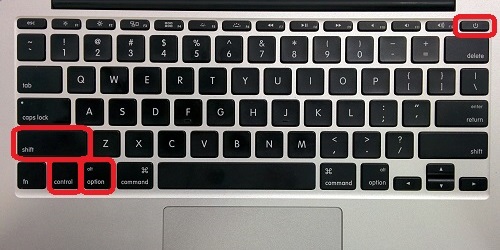 Mac Keyboard, Shift, Control, Option, and Power Button
