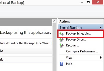 Windows Backup, Local Backup, Backup Schedule