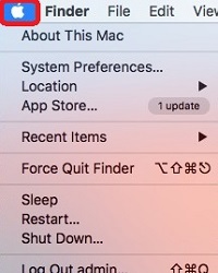 Mac OS X Home Screen, Menu Bar, Apple Icon