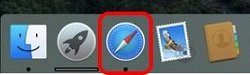 Mac OS X Desktop, Safari Icon in Dock