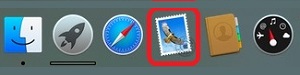 Mac OS X home screen Mail app in Dock