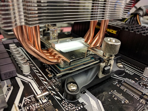 thumb screws securing CPU cooler