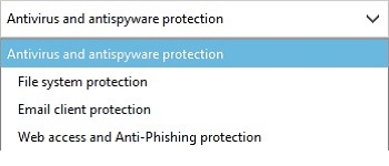 ESET Protection Statistics, Category Options