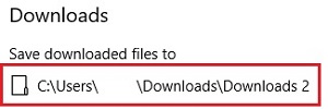Save downloaded files to