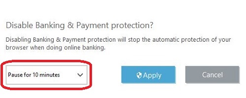 Disable Banking and Payment Protection