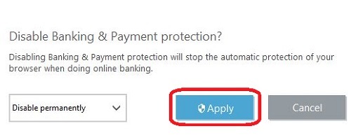 Banking and Payment Protection Disabled, Apply