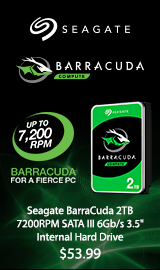 Seagate BarraCuda 2TB 7200RPM SATA III 6Gb/s 3.5" Internal Hard Drive