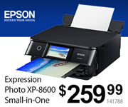 EPSON Expression Photo XP-8600 Small-in-One - $259.99; SKU 141788