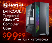 Lian Li LanCool II Tempered Glass ATX Computer Case - $99.99; SKU 041921; In-Store Only