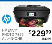 HP Envy Photo 7855 All-In-One - $229.99; SKU 381269