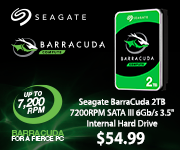 Seagate Barracuda 2TB 7200RPM SATA 3 6GB/s 3.5 inch Internal Hard Drive - $54.99 - SKU 862318