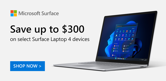 Microsoft Surface - Save up to $300 on Select Laptop 4 Devices. Shop Now