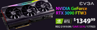 EVGA NVIDIA GeForce RTX 3090 FTW3 - $1349.99; SAVE $570, REG. $1919.99, SKU 177923 width=