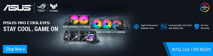 ASUS AIO Coolers. Stay Cool. Game On.