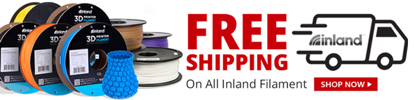 Free shipping on all Inland filament