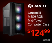 Lian Li Lancool II Mesh RGB Mid-Tower Computer Case - $124.99. SKU 329698