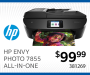 HP Envy Photo 7855 All-In-One - $99.99; SKU 381269