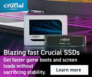 Blazing Fast Crucial SSDs. Get faster game boots and screen loads without sacrificing stability. Learn More.