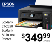 Epson EcoTank ET-2850 Ecotank All-in-one printer - $349.99; SKU 292813