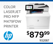 HP Color Laserjet Pro MFP M479FDW Printer - $799.99. SKU 932087