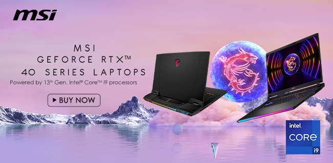 MSI GeForce RTX 40 Series Laptops. Powered by 13th Gen Intel Core i9 processors - Buy Now