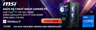 MSI Aegis RS 13NUF-44OUS Gaming PC - Intel Core i7 13th Gen 13700F, NVIDIA GeForce RTX 4070 Ti 12GB DDR6, 32GB DDR4 RAM, 2TB SSD; SHOP NOW! SKU 534982