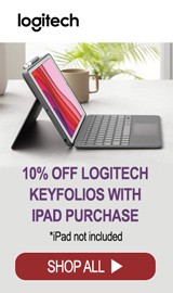 Logitech Save 10% on Folios when purchased with an iPad. 