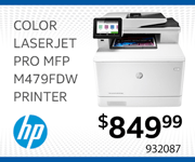 HP Color Laserjet Pro MFP M479FDW Printer - $849.99. SKU 932087