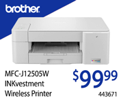 Brother MFC-J12505W INKvestment Wireless Printer - $99.99; SKU 443671