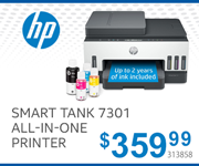 HP Smart Tank 7301 All-in-one Printer - $359.99 SKU 313858