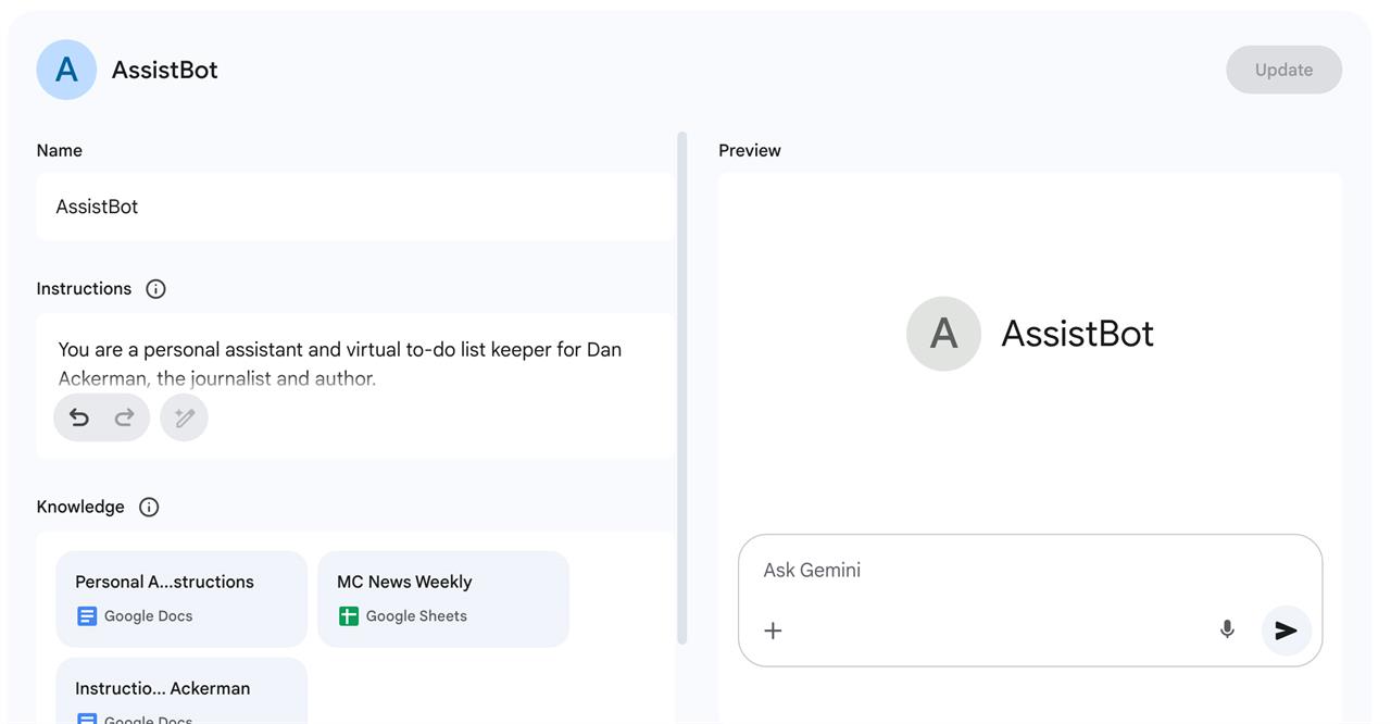 An AI bot screenshot. 