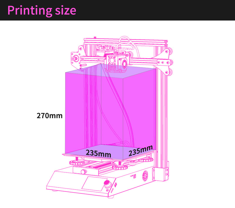Printing Size 270mm by 235mm by 235mm