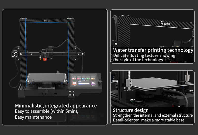 Minimalistic integrated appearance, water transfer printing technology,