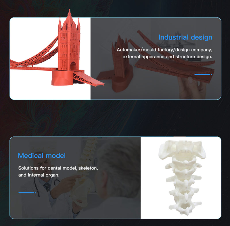Industrial design. Automaker, mould factory, design company, external appearance and structure design. Medical model. Solutions for dental model, skeleton, and internal organ.
